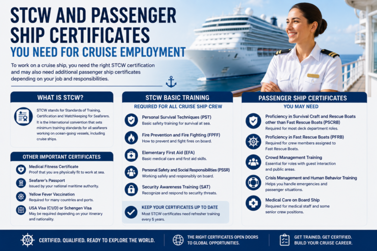 STCW and Passenger Ship Certificates You Need for Cruise Employment